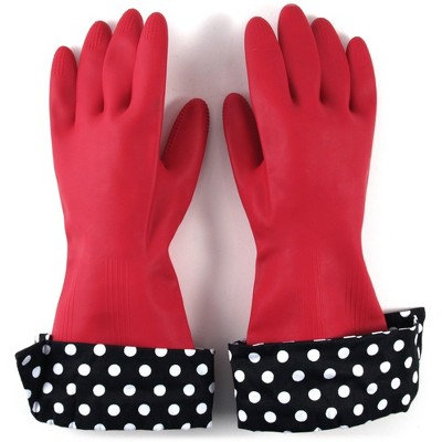 The Accidental Housewife Julie's Signature Latex Gloves with Designer Cuffs 2 Pairs