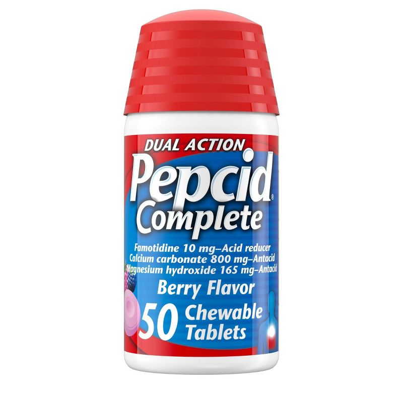 Pepcid AC Complete Dual Action Chewable Tablets - Berry Flavor - 50ct, 1 of 15