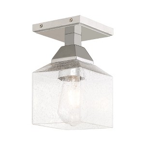 Livex Lighting Aragon 1 - Light Flush Mount in  Polished Chrome - 1 of 4