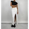 Women's Slit Front Denim Midi Skirt - Lioness - 4 of 4