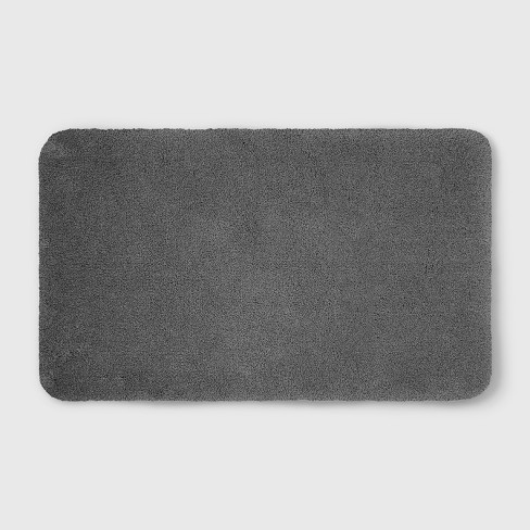 20 X34 Soft Nylon Solid Bath Rug Dark Gray Opalhouse Target