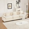 3 Seats Wider Armrest Chenille Modern Sectional Couch with Ergonomic Design and Flexible Modular - 4 of 4