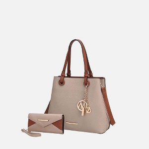 MKF Collection Kearny Vegan Leather Women’s Tote Bag with Wallet by Mia K- 2 pieces - 1 of 4
