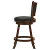 NicBex Counter Height Bar Stools Set of 2,Swivel Stool Chair with Padded Backrest,Wooden Barstools for Kitchen Island,Chestnut&Black - 4 of 4