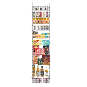 VEVOR Over the Door Pantry Organizer, 10-Tier Pantry Organization and Storage, Heavy-Duty Steel Hanging Spice Rack, White - 1 of 4