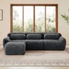 L-Shaped Sectional Sofas with Throw Pillows, 32D High-Density Sponge, and Movable Ottoman - 2 of 4