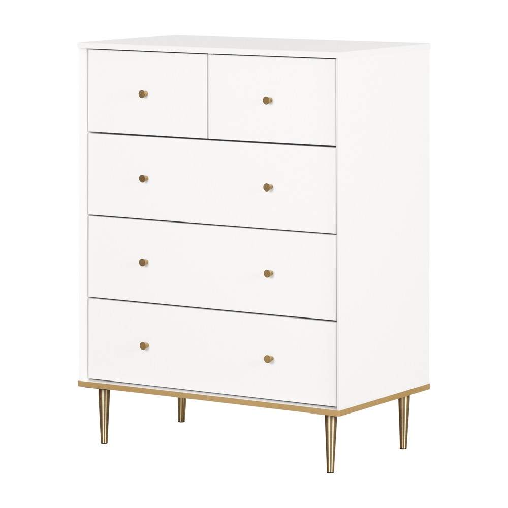 Photos - Dresser / Chests of Drawers Dylane 5-Drawer Kids' Chest White - South Shore
