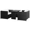 vidaXL Garden Dining Set Black Poly Rattan Large Modular - Black - 2 of 4