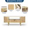 1 Piece of MDF Round Coffee Table – Features a Stylish Wavy Pattern for Decorative Appeal - 4 of 4