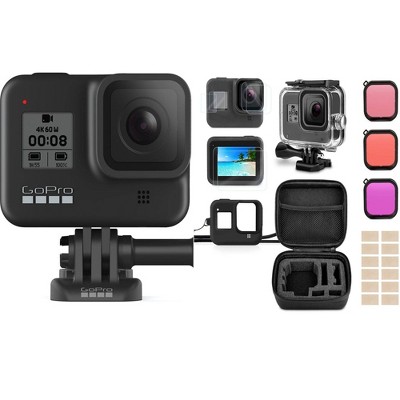 NJA HERO8 Black w/ Housing Case for Protective Shell with Anti Fog Inserts and Filter Kit Suitable for Underwater Diving Photography 60M
