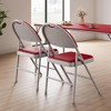 Whizmax Folding Chairs 2 Pack, Metal Foldable Chair with Cushion and Non-Slip Feet Pads, PU Party Chairs for Indoors and Outdoors, Dining Room - 3 of 4