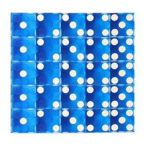GSE Set of 25 Vegas Casino Style 19mm Craps Dice Set with Razor Sharp Edges (Five colors available) - 1 of 4
