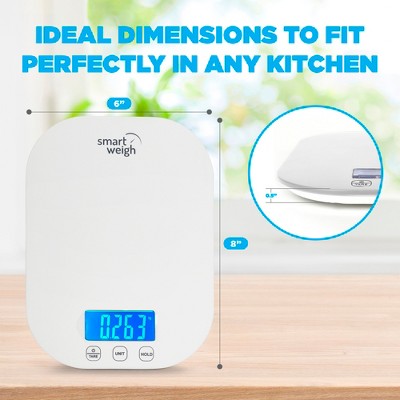 Smart Weigh 11lb White Digital Kitchen Food Scale