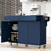 Rolling Kitchen Island On Wheels With Adjustable Shelves,Kitchen Island Cart With Spice Rack,Towel Rack And 2 Drawers -Maison Boucle - 2 of 4