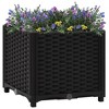 vidaXL Raised Bed Light Grey Polypropylene Medium Planters - Black 15.7" x 15.7" x 15" - 2 of 4