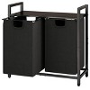 MaseiKar Laundry Basket Organizer, Laundry Hamper with Shelf Pull-Out Removable Bags, Dirty Clothes Hamper Organizer for Laundry Room Bathroom - 2 of 4