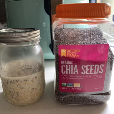 Wilderness Poets Organic Black Chia Seeds - Bulk Chia - (32 Ounce - 2  Pound) 2.00 Pound (Pack of 1) 
