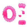 Unique Bargains Women's Durable Large Bangs Hair Rollers 3.15"x2.36" Rose Red Blue Yellow 6pcs - 3 of 4