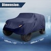 Unique Bargains SUV Car Cover Fit for Jeep Wrangler JK 4 door 2007-2017 Outdoor Waterproof Sun Dust Wind Snow Protection 210D Oxford - 3 of 3
