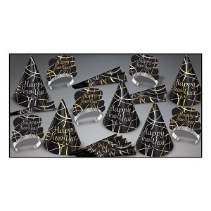 Beistle Silver & Gold Ring In The New Year Assortment of 20 items for 10 guests Multicolored - 1 of 3