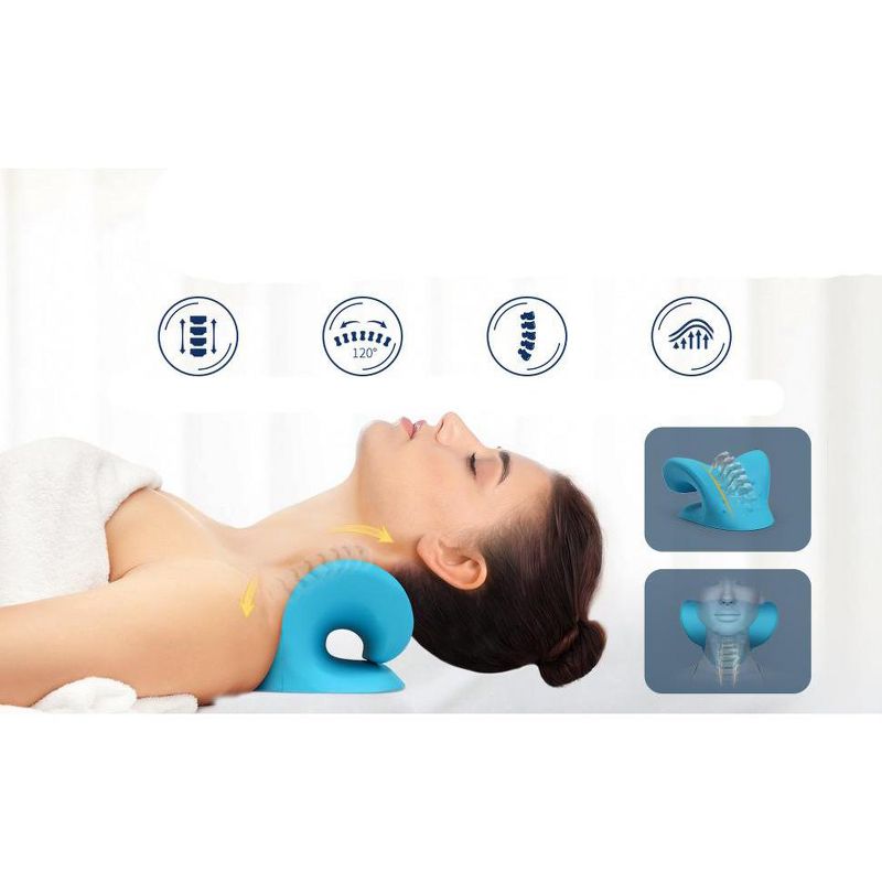 Maison Neck and Shoulder Cervical Traction Relaxer Device, Comfortable Therapy Pillow, Posture Corrector, and Cervical Spine Alignment, 5 of 7