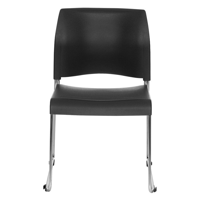 Hampden Furnishings 4pk Jody Collection Plastic Stack Chair Black, 3 of 6