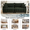 83" Polyester Futon Sofa Bed with 2 Pillows, Adjustable Backrest & Hidden Storage - 4 of 4