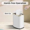 Aoibox 8L Small Bathroom Trash Can with Lid, Swing-Top Rectangular Waste Bin, Stainless Steel Garbage Can for Home, Office, Toilet,Bedroom,Living-Room - 4 of 4