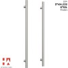 Modern Satin Round Push Pull Door Handle – Long Stainless Steel Handle for Glass, Shower, Barn, or Wooden Doors – Contemporary Entry Hardware - 3 of 4