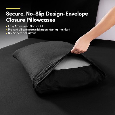 Sweet Home Collections 7PC Campus Ready Dorm Twin XL Plush Shaggy Bedding, Solid Sheet Set, Bed Pillows - Twin Extra Long, White/Black — фото 5