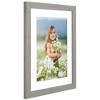 Americanflat 12x15 Picture Frame with Shatter-Resistant Glass - Use as 9x12 Frame with Mat or 12x15 Frame without Mat - Hudson Collection - Grey Wood - 4 of 4