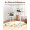 NicBex Home Office Desk Morden Height Adjustable Standing Desk with 4 Scroll Wheels and Wooden Desktop Small Computer Desk for Study and Work - 4 of 4