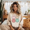 Simply Sage Market Women's Graphic Sweatshirt Smiley Face Grunge - 2 of 3
