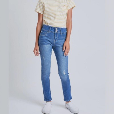 Women's Teens Rips Tatters Skinny Jeans - YMI
