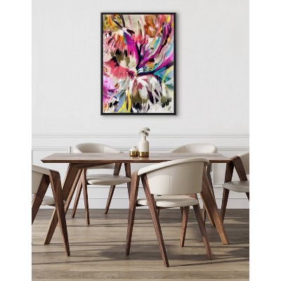Sylvie Amaze Abstract Colorful Canvas Art in Black Frame, 28" x 38"