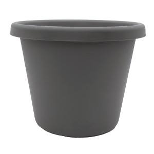 The HC Companies 17 Inch Round Classic Planter - Plastic Plant Pot for Indoor Outdoor Plants Flowers Herbs, Warm Gray - 1 of 2