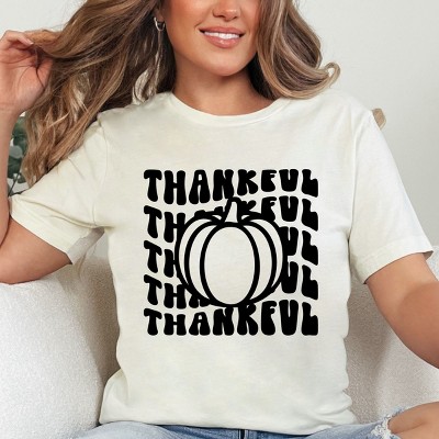 Simply Sage Market Stacked Thankful Pumpkin Short Sleeve Tee
