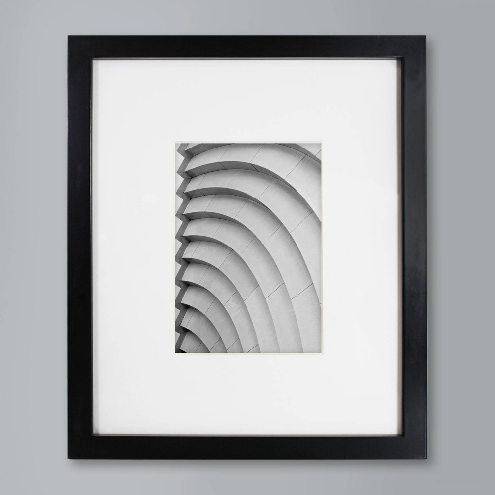 Photos - Other interior and decor 10" x 12" Matted to 5" x 7" Thin Gallery Frame Black - Threshold™: Modern