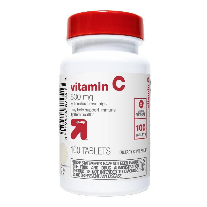 Vitamin C 500mg with Rose Dietary Supplement Tablets - 100ct - up &#38; up&#8482;, 1 of 5