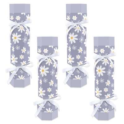 Big Dot of Happiness Purple Daisy Flowers - No Snap Floral Party Table Favors - DIY Cracker Boxes - Set of 12