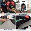 Floral Rug Botanical Flower Pattern Floor Carpet Retro Farmhouse Home Decor Non Slip Throw Rug for Bedroom - 3 of 4