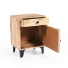 Accent Cabinet Farmhouse with Carved Door Storage for Bedroom 18in Wide - 3irtyhousy - 3 of 4
