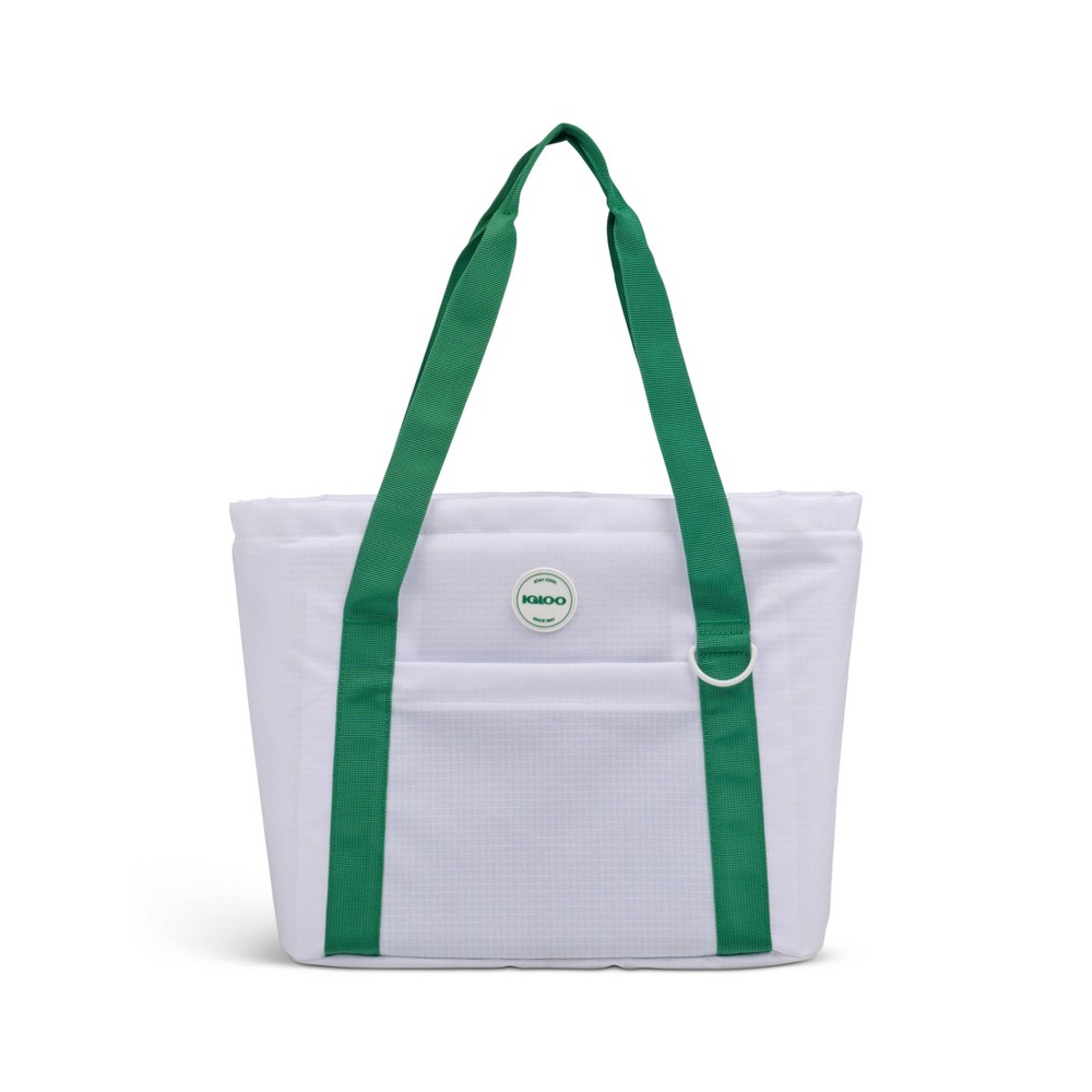 Igloo Sport Tote 26 Cans/18qt Soft Side Insulated Cooler - White/Green