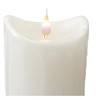 Melrose 5.25" Prelit LED Simplux Dripping Wax Flameless Pillar Candle with Moving Flame - White - image 2 of 2