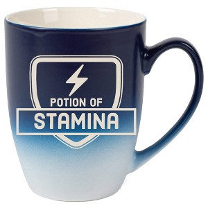 100 North Magic Potion 10 Ounce Navy Blue and White Two Toned Ombre, Comfortably Fits Your Hands, Ceramic Tea Coffee Cup Mug, Potion Of Stamina - 1 of 1