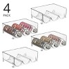 mDesign Plastic Free-Standing Stackable 3 Bottle Storage Rack, 8 Pack, Clear - 2 of 4