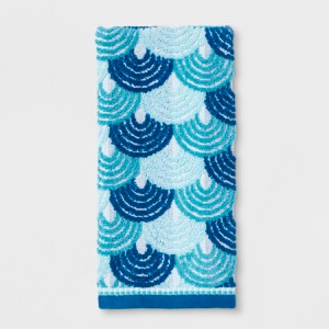 Scallop Hand Towel Blue - Pillowfort