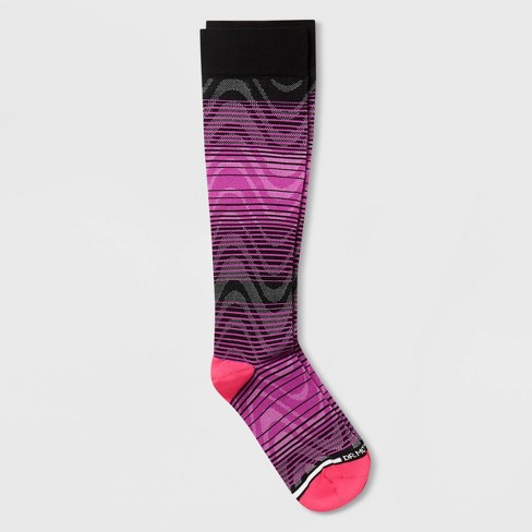 NEW girls TRIM*FIT 3-pk KNEE HIGHS pink WHITE black EMBOSSED sock sz 7-8.5 