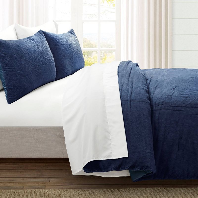 Lush Décor Modern Ultra Soft Faux Fur Light Weight All Season Comforter Bedding Set , 2 of 9