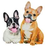 Collections Etc Realistic French Bulldog Pair Outdoor Garden Stake